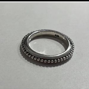 Authentic Pandora Forbidden Silver Band Ring -190827 sz:6.5